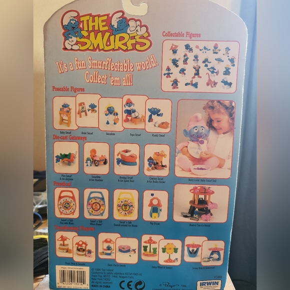 1996 Irwin #13010 The Smurfs Papa Smurf Collectible Figurine Sealed - Picture 4 of 4
